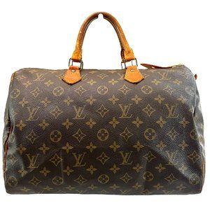 Authentic Louis Vuitton Satchel Bag Speedy 35 Monogram Used LV Handbag Vintage
